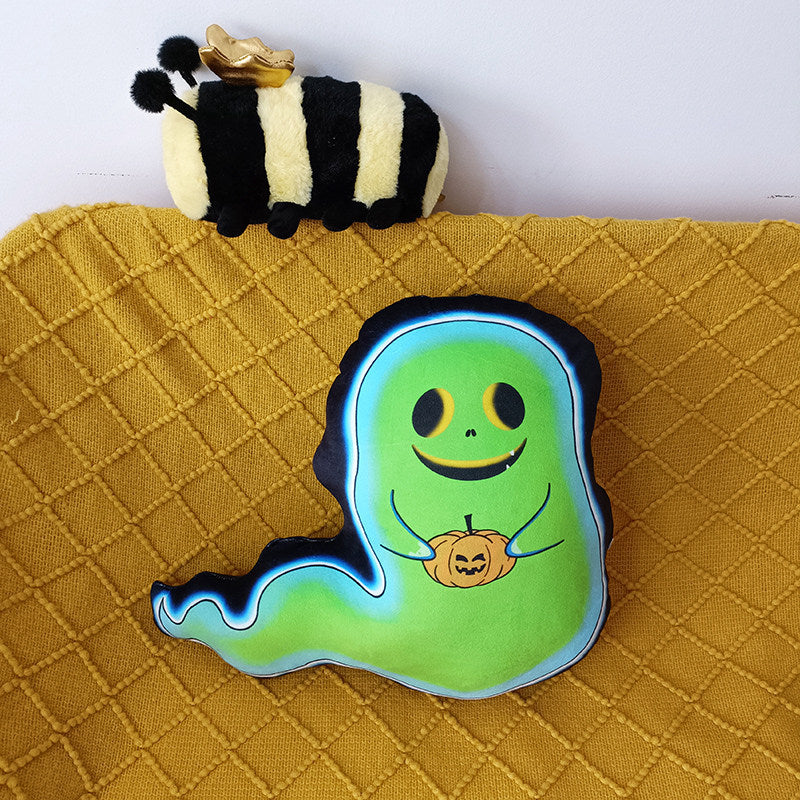 14in Halloween gift pumpkin ghost throw pillow