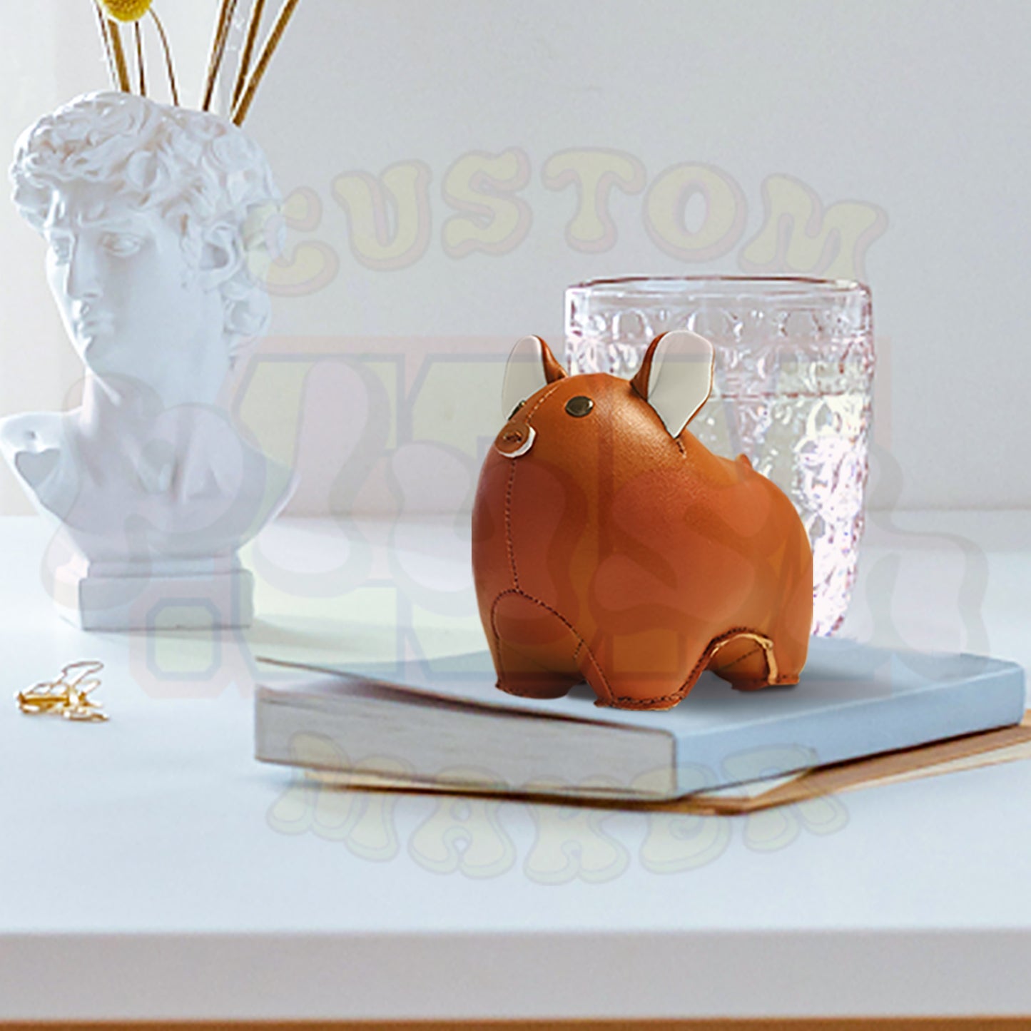 Pu Leather material animal Paperweight
