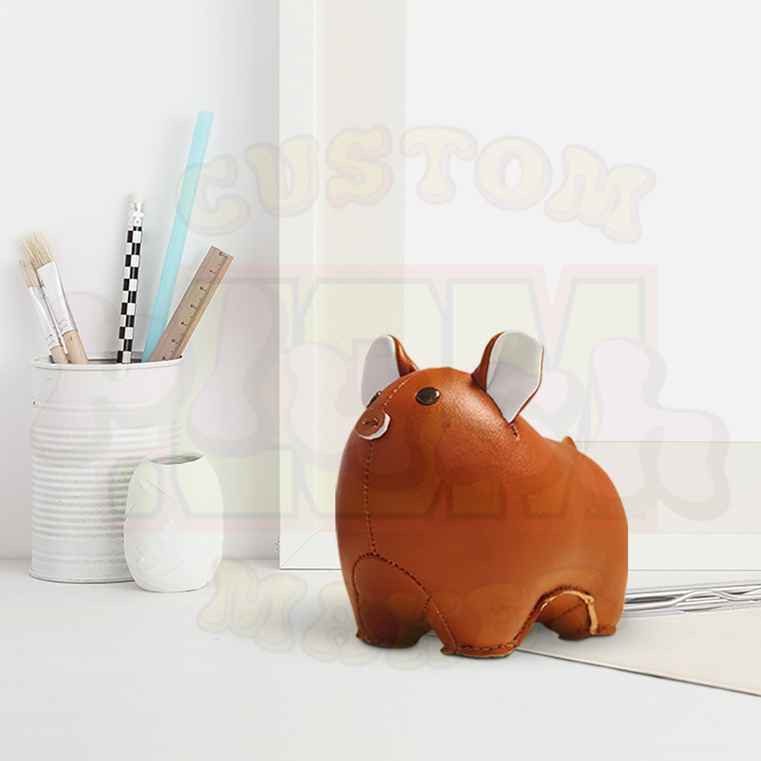 Pu Leather material animal Paperweight: