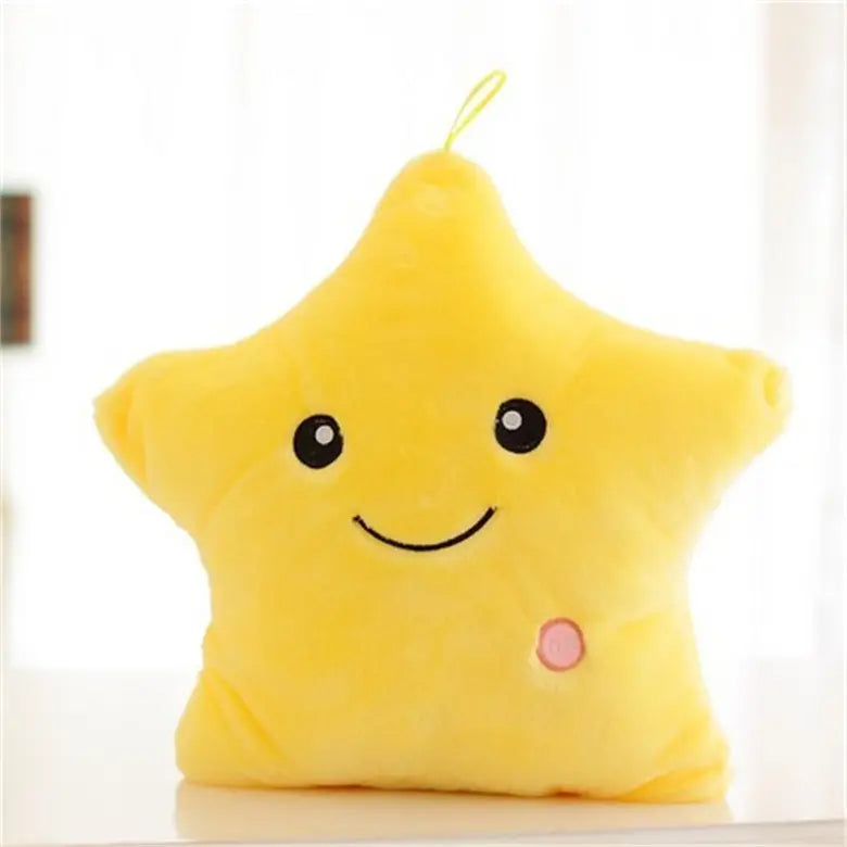 Music light-up plush toy five pointed star luminous plush kids toy Twinkle star shaped night light soft pillow for children: lighted star plushies