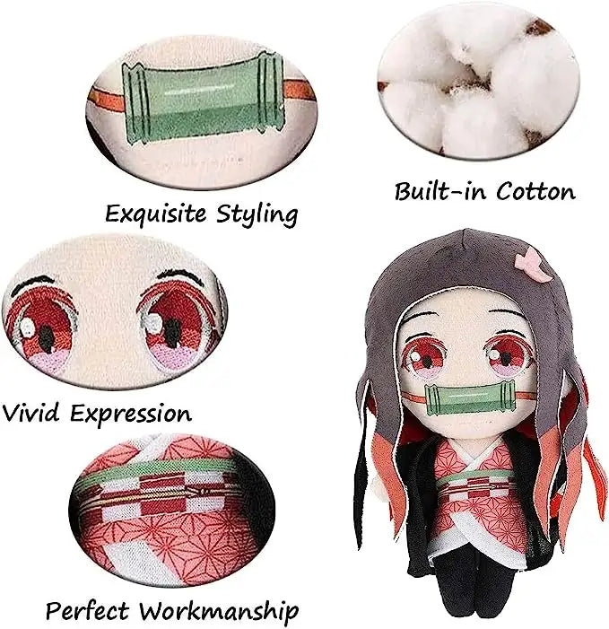 Nezuko Plush Toy – A lovable stuffed toy depicting the character Nezuko, ideal for fans of the series and collectors alike