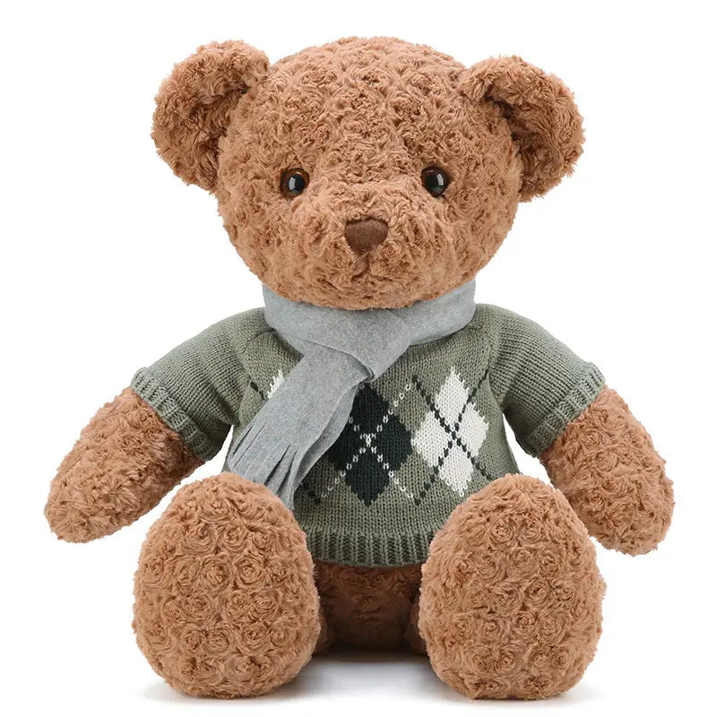 Sérsniðin stór peysa trefil Plush Bear Toy