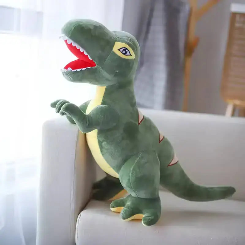 Green dinosaur plush toy