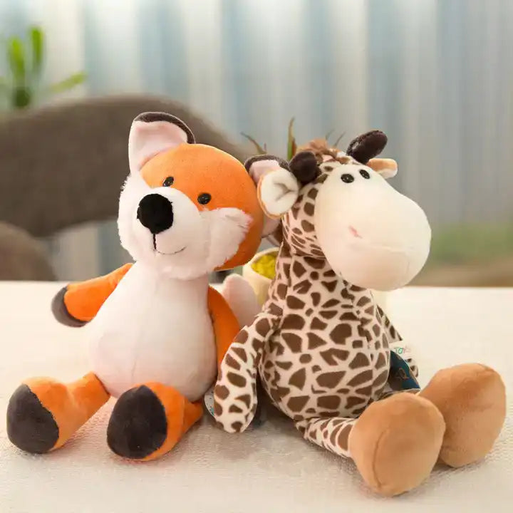 Wholesale Claw Machine Stuffed Animal Toys, Soft Plush Fox Raccoon Elephant Holiday Stuffed Toys