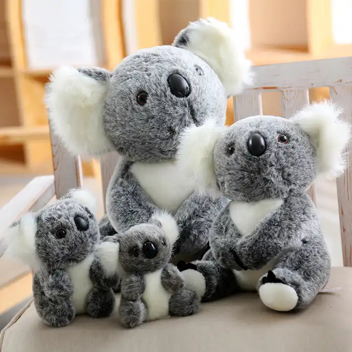 Australia Koala Family Plush Toy – A cute and cuddly koala stuffed animal, perfect for hugging and adding a touch of Down Under charm to your collection