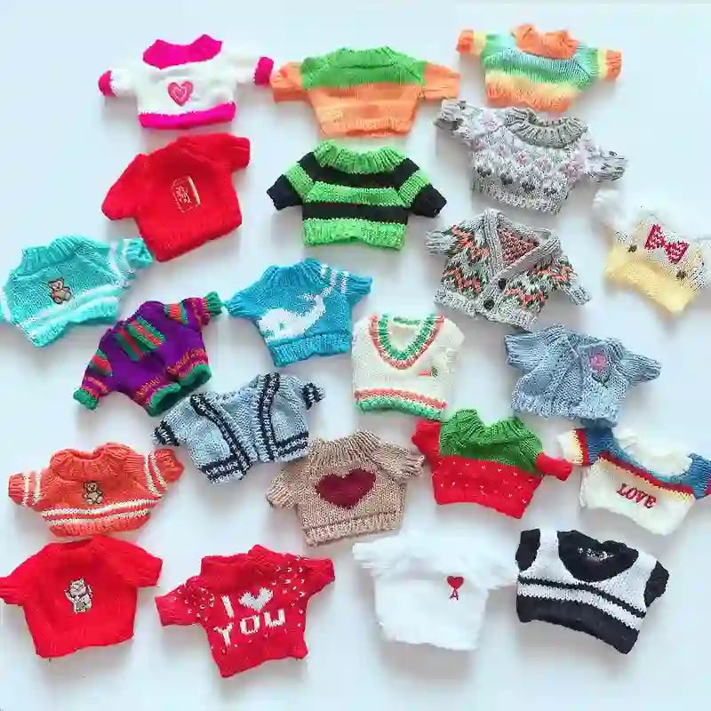 Wholesale adorable doll clothes, like cartoon sweaters, princess skirts, and cute dresses:sample