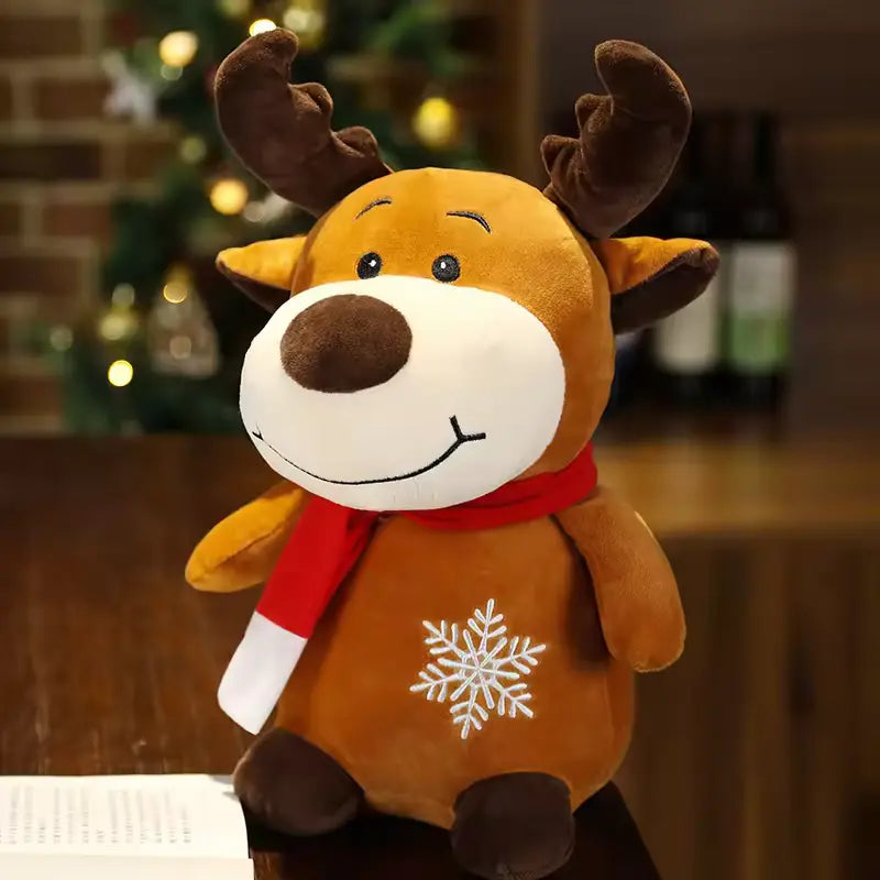 CustomPlushMaker presents soft and cute Christmas deer and Santa Claus plush toys, perfect as stuffed animal pillows or dolls, ideal for 2024 kids' New Year gifts: Various Christmas plush dolls