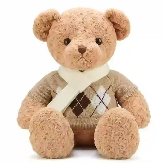 CustomPlushMaker presents: Scarf Sweater Teddy Bear Doll - A Large Stuffed Toy, Perfect Gift for Girls:Sweater Teddy Bear