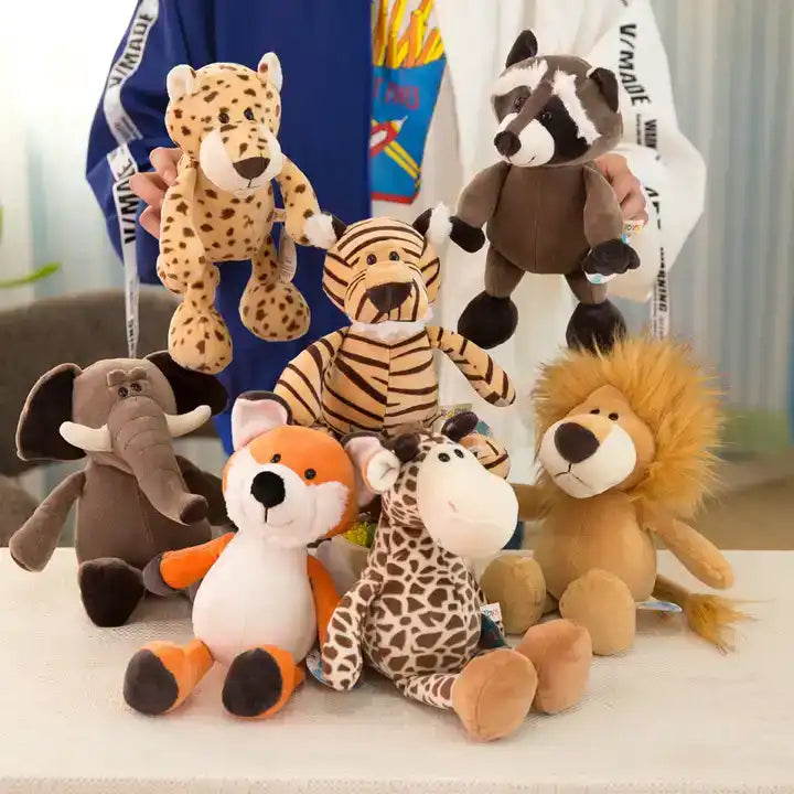 Wholesale Stuffed Animal Toys Soft Stuffed Fox Raccoon Elephant Plush Toy