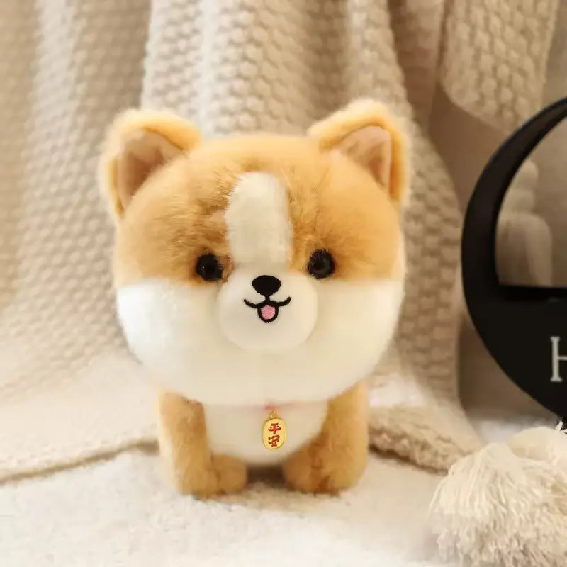 CustomPlushMaker offers wholesale 20cm plush puppy toys, featuring husky and corgi cloth dolls that simulate real animals:cute dog plushie