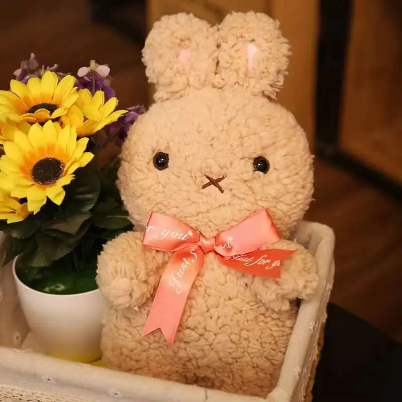 CustomPlushMaker Easter Bunny doll 18-25cm Mini Stuffed Animals Bulk- Brown bunny plush toy