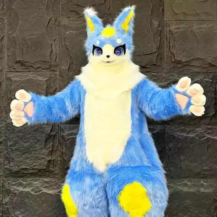 Egendefinert furry Cat Cut Character Mascot Costume