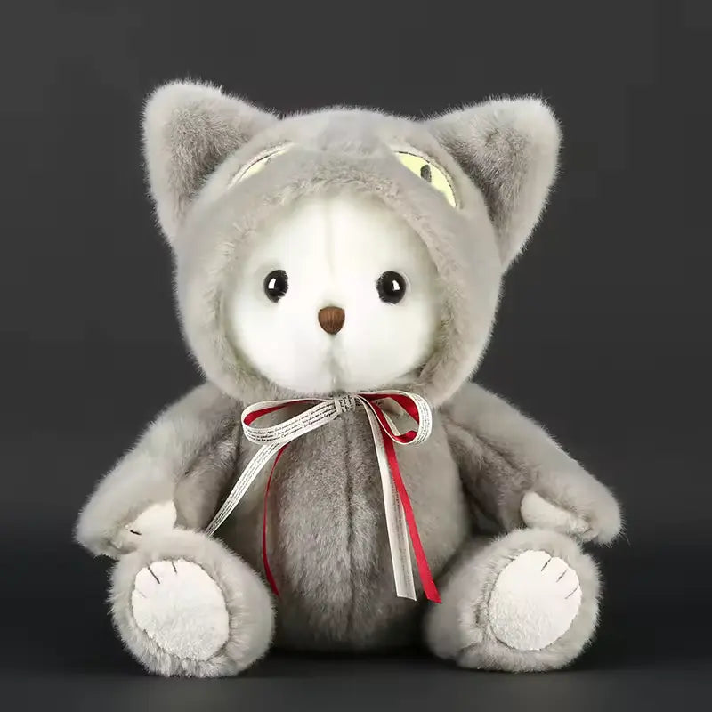 CustomPlushMaker offers wholesale white teddy bear plush toys customized as creative mascots：cute plushie