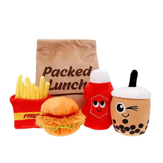 Hamburger based meals plush toy