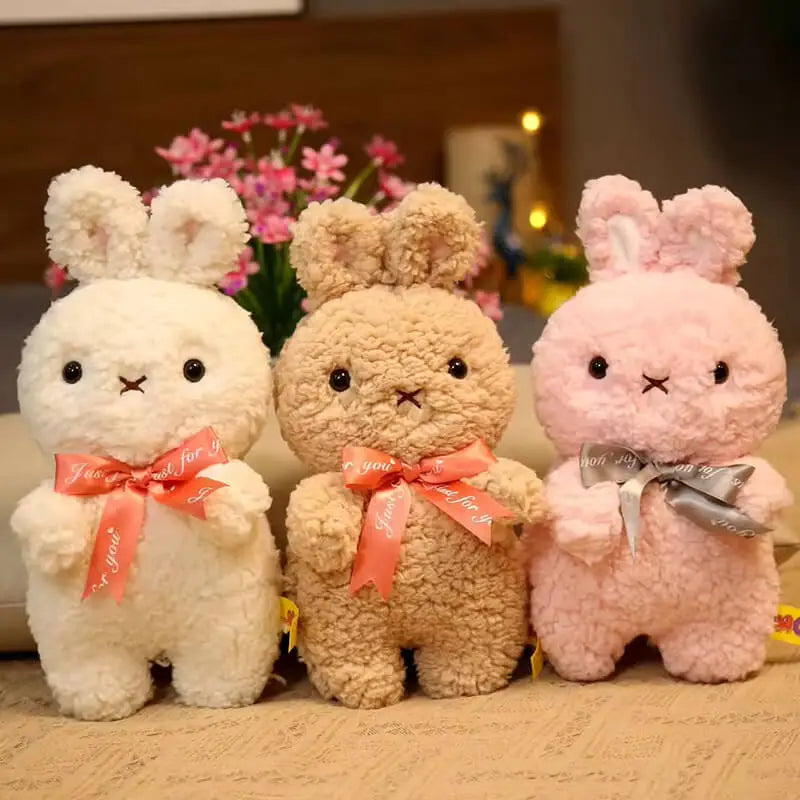 CustomPlushMaker Easter Bunny doll 18-25cm Mini Stuffed Animals Bulk- Three standing rabbit plush toys
