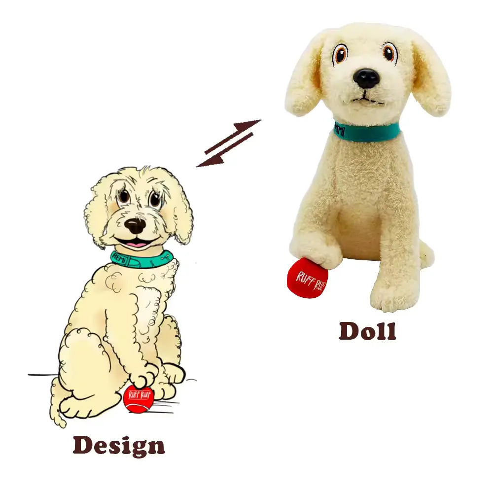 CustomPlushMaker Custom Plush Create Your Own Cute and Soft Dolls. Make Your Own Plushie, including Kpop dolls and other custom plush toys:Plush toy dog design sketch and physical prototype