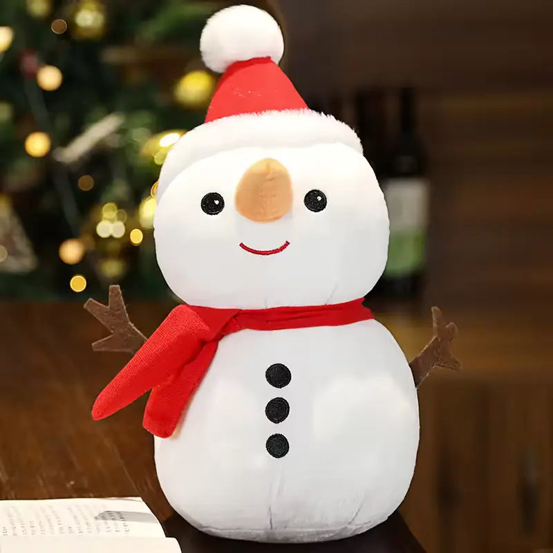 CustomPlushMaker presents soft and cute Christmas deer and Santa Claus plush toys, perfect as stuffed animal pillows or dolls, ideal for 2024 kids' New Year gifts: Various Christmas plush dolls