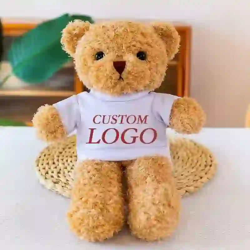 CustomPlushMaker: Logo Plush Bear Dolls - Soft, Colorful, Perfect for Birthday & Valentine's Gifts!:bear plushie