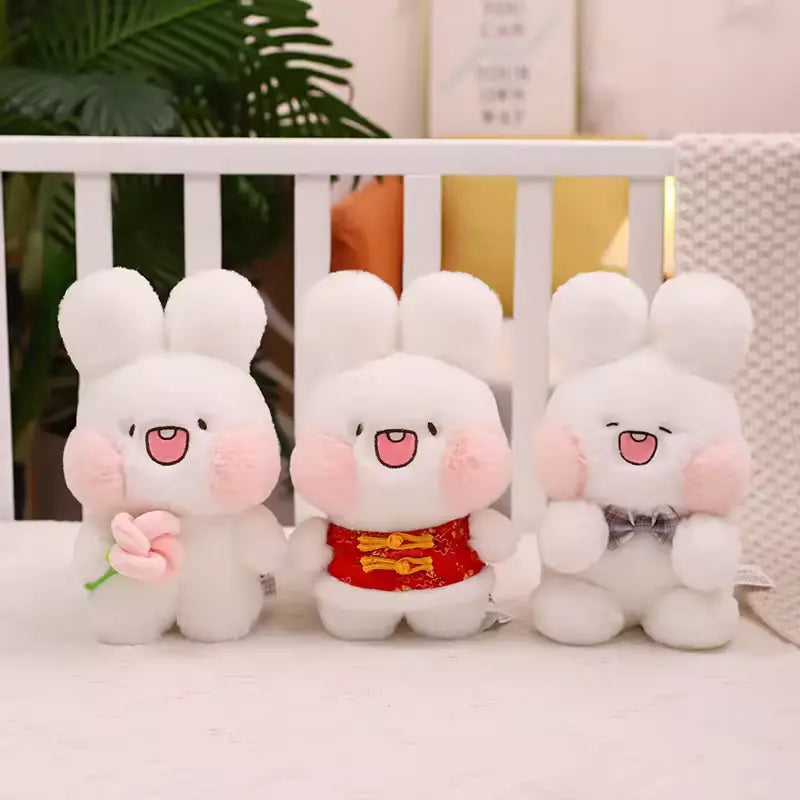 CustomPlushMaker's latest addition: a 24cm Chinese Costume Rabbit Plush Toy Bunny Doll, available for wholesale:cute Rabbit Plush Toy