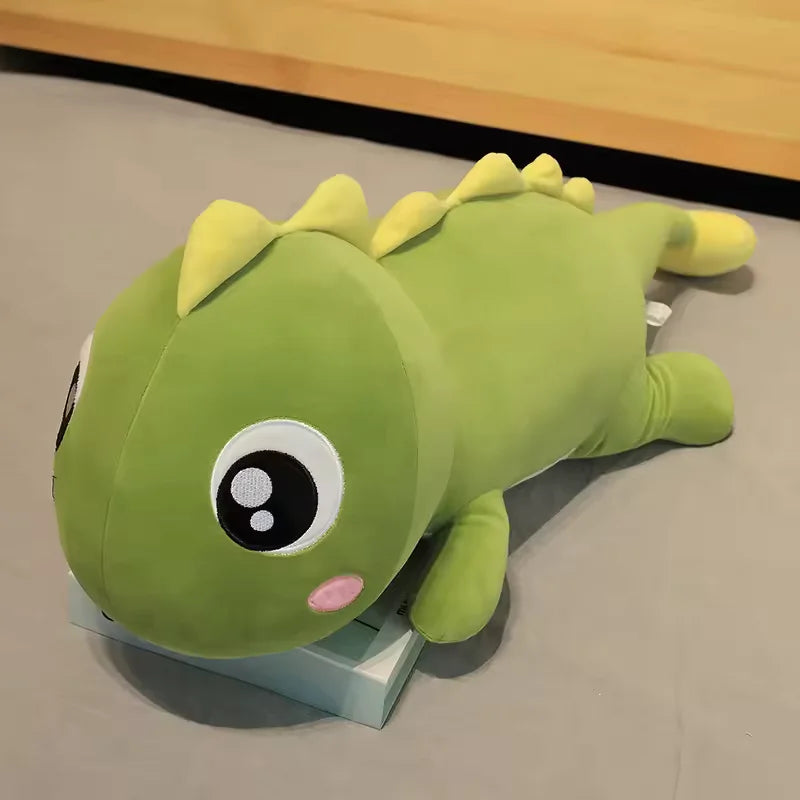 Light green dinosaur pillow plush toy