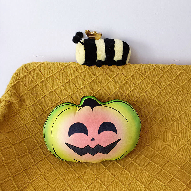 Halloween Green Pumpkin Pillow