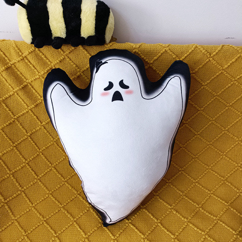 Halloween white ghost pillow