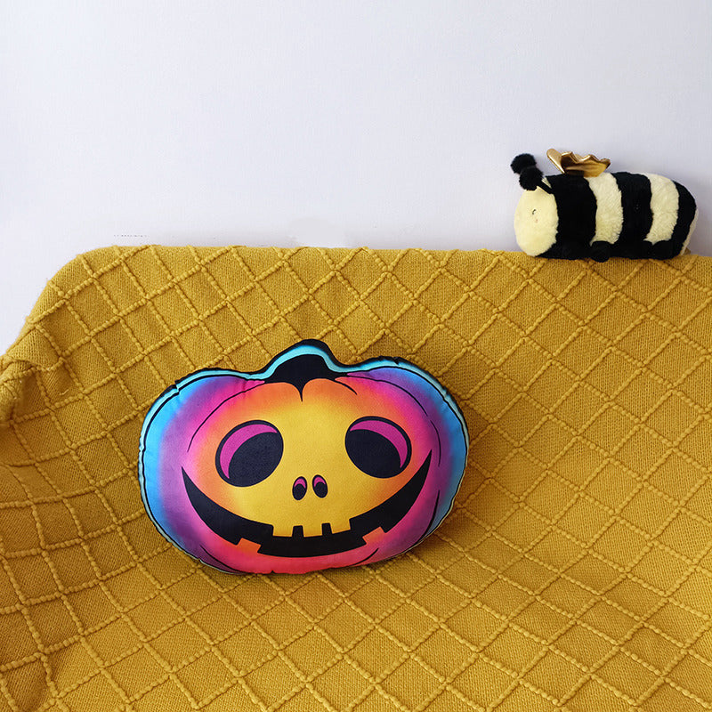 Halloween colorful pumpkin pillow