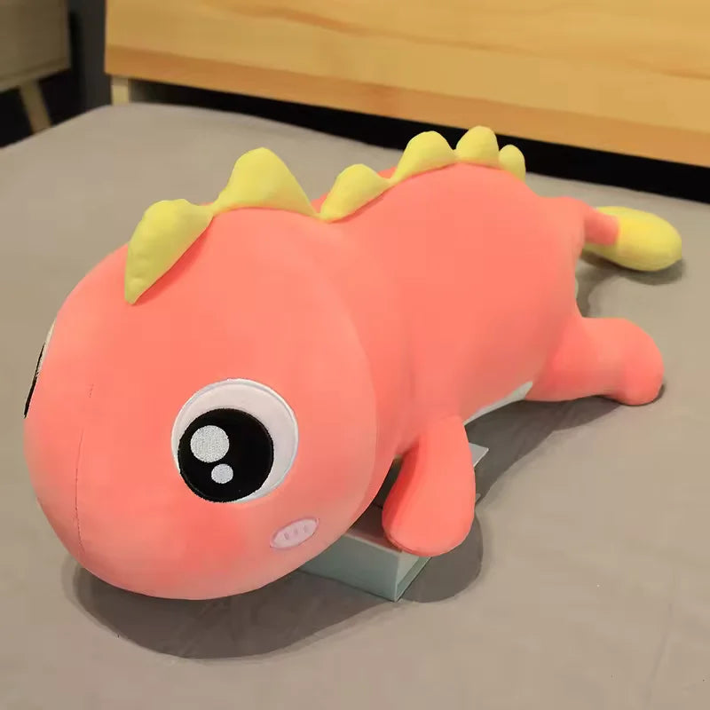 Pink dinosaur pillow plush toy