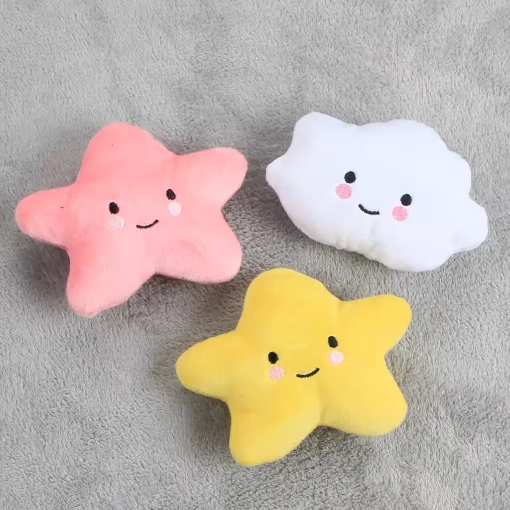 Stars and clouds plush toys