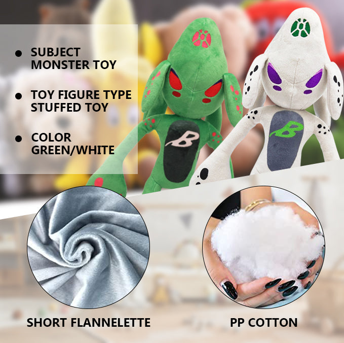 Alien Plush Toy – A whimsical stuffed toy featuring an adorable extraterrestrial design, perfect for adding a touch of intergalactic charm to your collection