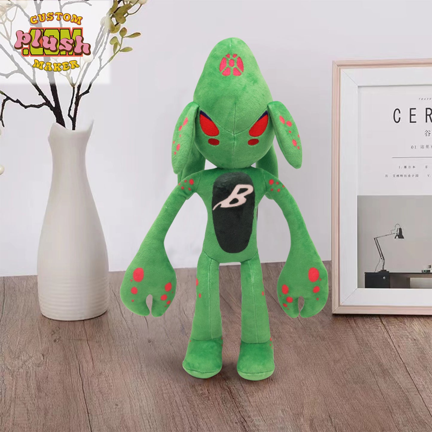 Alien Plush Toy – A whimsical stuffed toy featuring an adorable extraterrestrial design, perfect for adding a touch of intergalactic charm to your collection