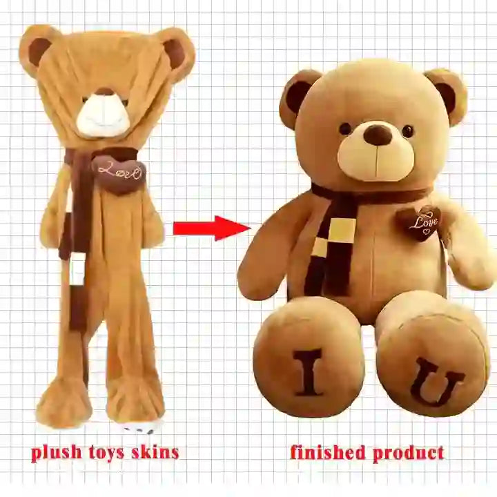 CustomPlushMaker Wholesale Custom Stuffed Animal Toys Giant Soft Teddy Bear Toys, Unstuffed Plush Animal Skins：plush toy skin to finish product