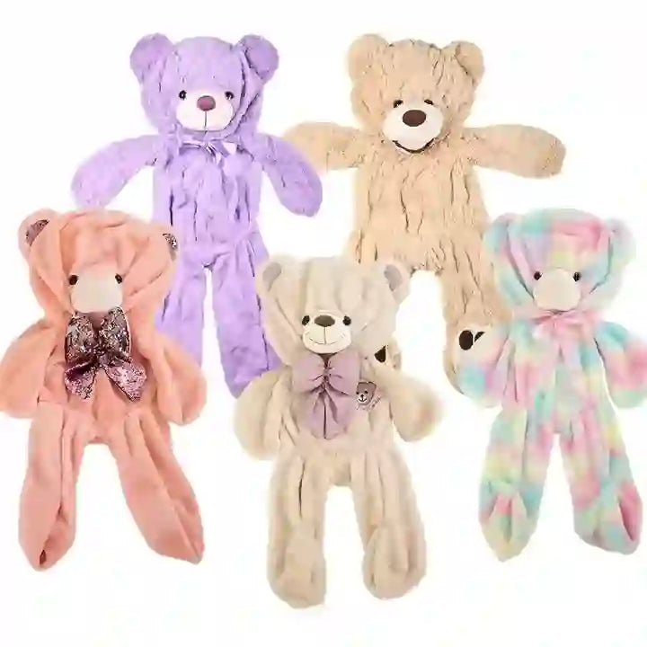 CustomPlushMaker Wholesale Custom Stuffed Animal Toys Giant Soft Teddy Bear Toys, Unstuffed Plush Animal Skins：various plush bear toy skin