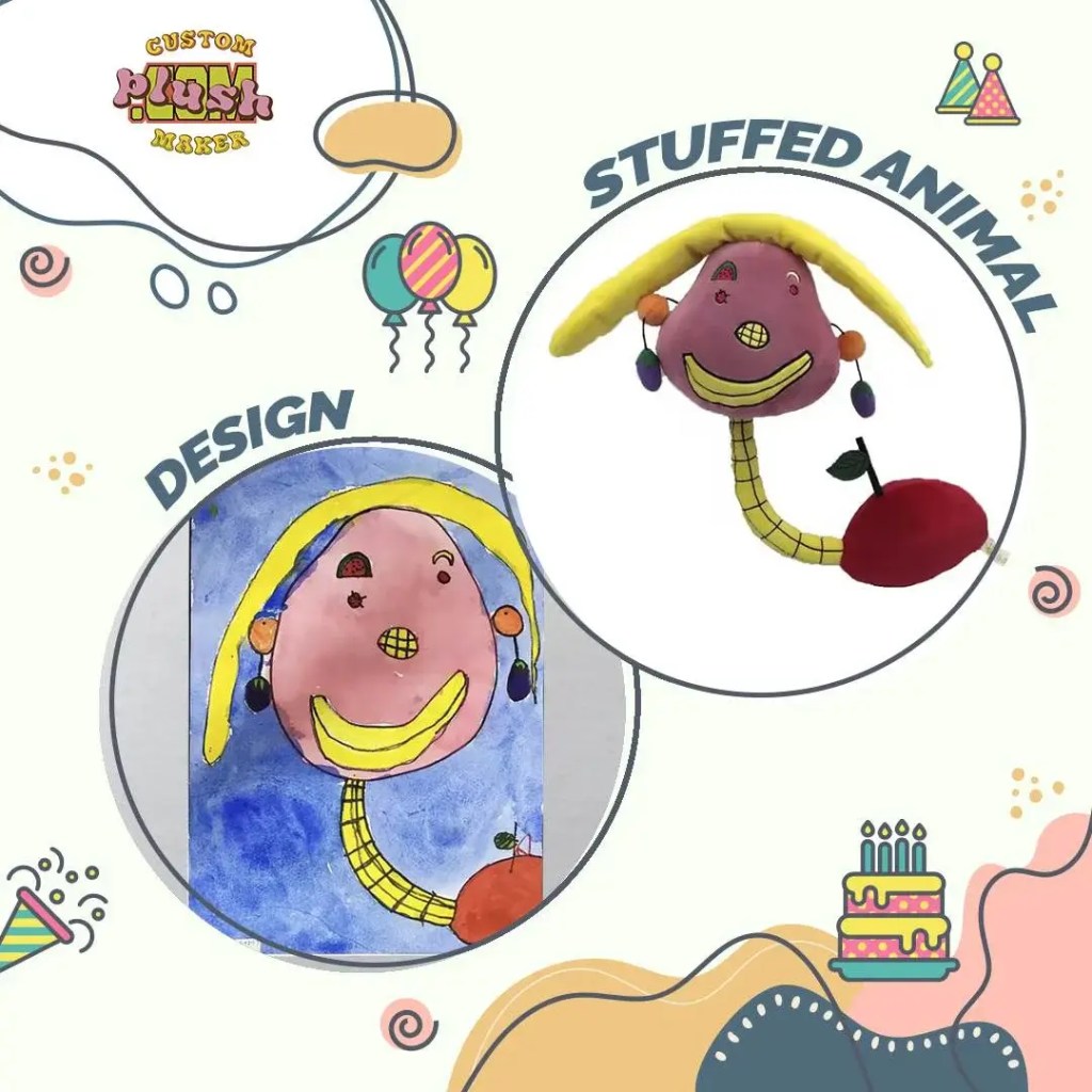 Abstract character children's painting making plush toys