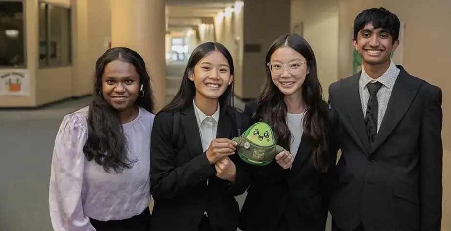 Angelique Ronald's stuffed animals and students