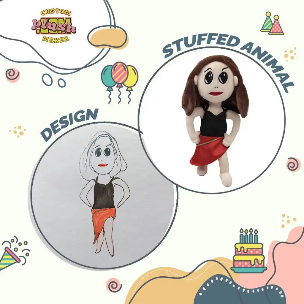 Fashion girl children's painting making plush toys