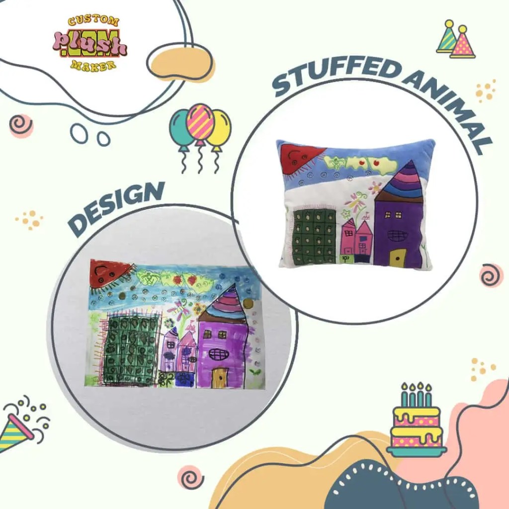 House Cushion Children's Painting Plush Toy