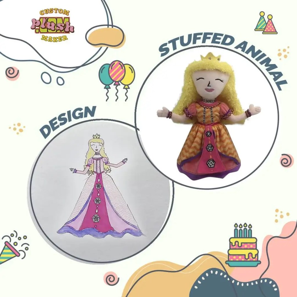 Queen children's painting to make plush toys