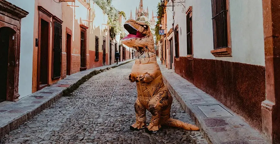 Designa ditt egna unika Anime gosedjur Skräddarsydd för dig- anime plyschleksaker- Päällään dinosauruksen maskottiasu kujalla