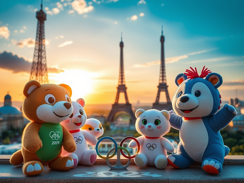Feiern Sie die Olympischen Spiele 2024 in Paris mit maßgefertigten Plüschtieren