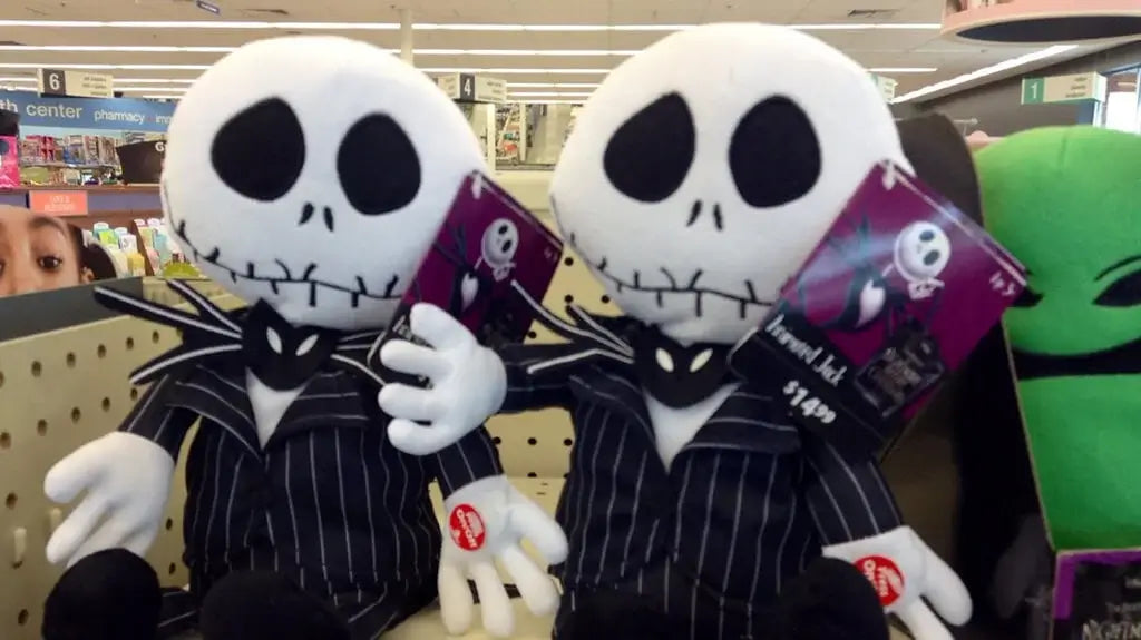 ハロウィーンぬいぐるみ 完璧なトリック・オア・トリートのお供-2つのドクロのハロウィーンぬいぐるみ