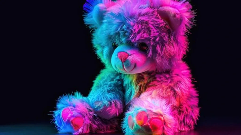 Neon Glowing Bear Plush Toy