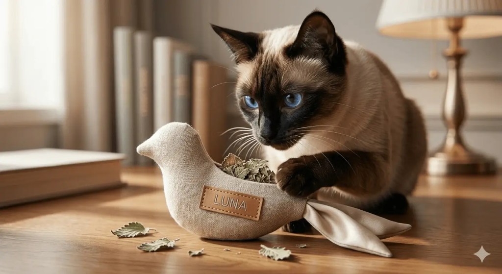 Custom-made plush toys for cats