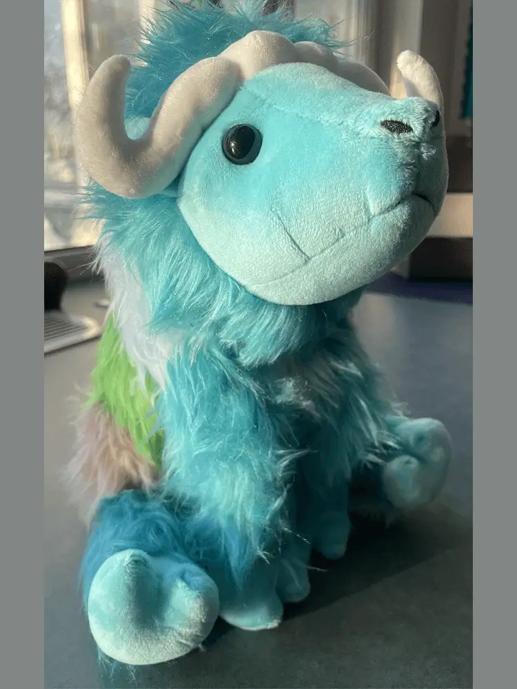 Customer feedback on the gradient sheep plush toy mascot
