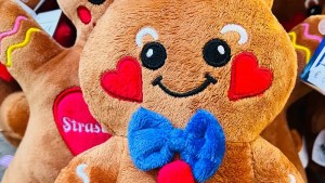 Custom-branded Gingerbread Man plush toy